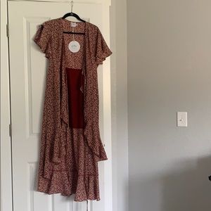 Red Princess Polly Wrap Dress
